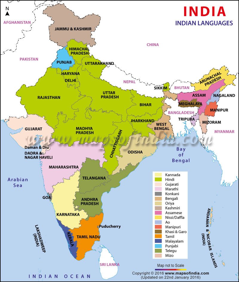  India Language map - daily bharat hindi